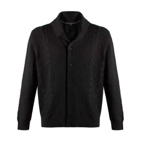 Stay Warm and Stylish with Men's 100% Cotton Shawl Collar Cable Button Front Cardigan: A Perfect Blend of Comfort and Fashion