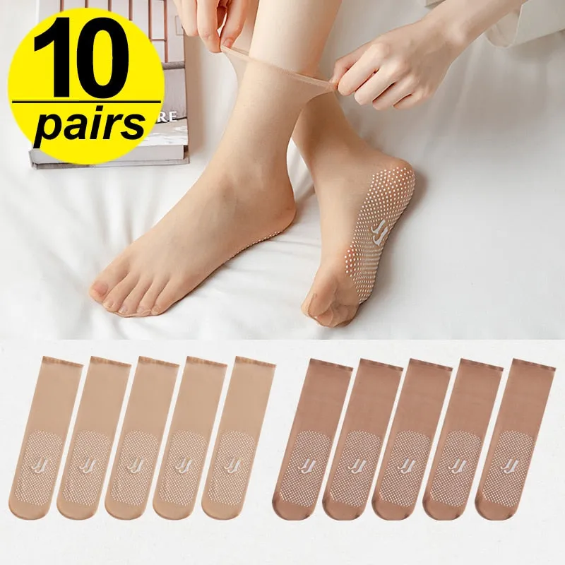 Summer Type Breathable Ultra-thin Silk Women Socks