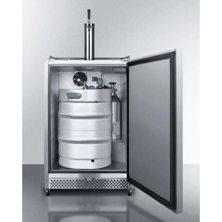 Summit 24" Single Tap All Stainless Steel Outdoor Commercial Kegerator SBC695OS