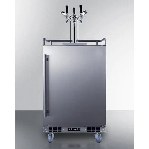 Summit 24" Triple Tap Commercial Outdoor Kegerator BC74OSCOMTRIPLE