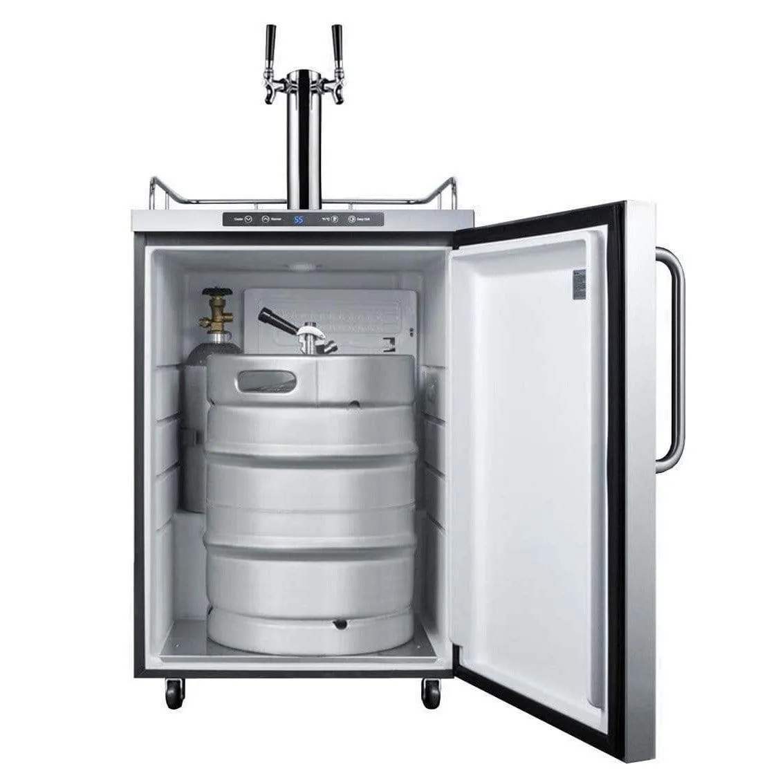 Summit 24" Wide Dual Tap All Stainless Steel Outdoor Kegerator SBC635MOSTWIN