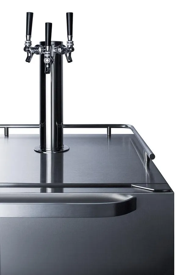 Summit SBC695OSTRIPLE 24" Wide Built-in Outdoor Kegerator