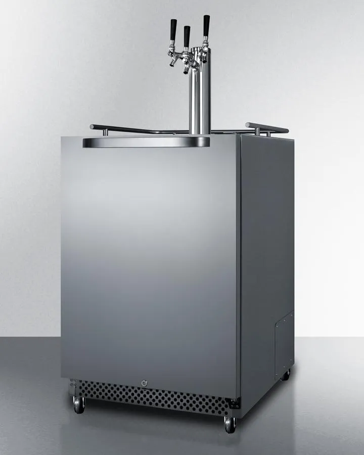 Summit SBC695OSTRIPLE 24" Wide Built-in Outdoor Kegerator