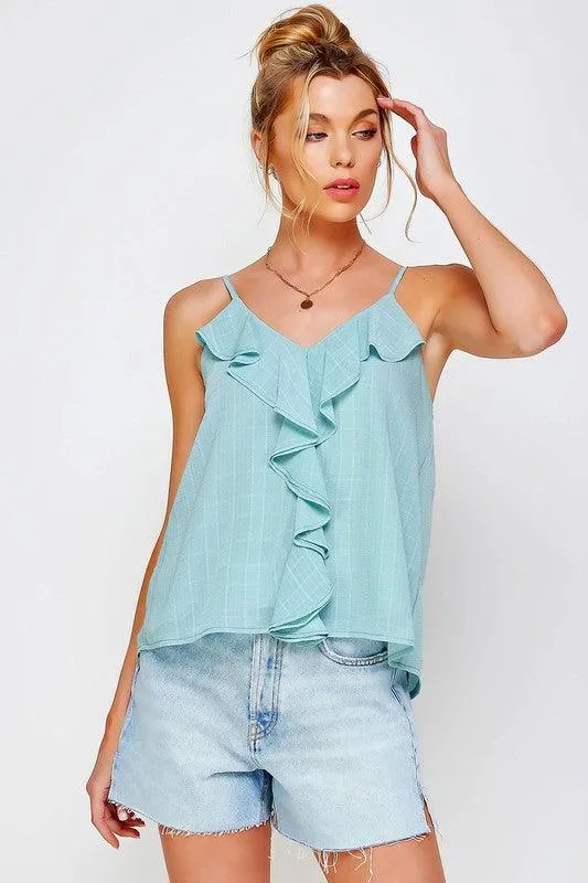 Sweet Generis Ruffle Frill Tank Top