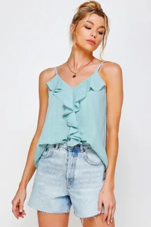 Sweet Generis Ruffle Frill Tank Top