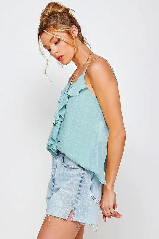 Sweet Generis Ruffle Frill Tank Top