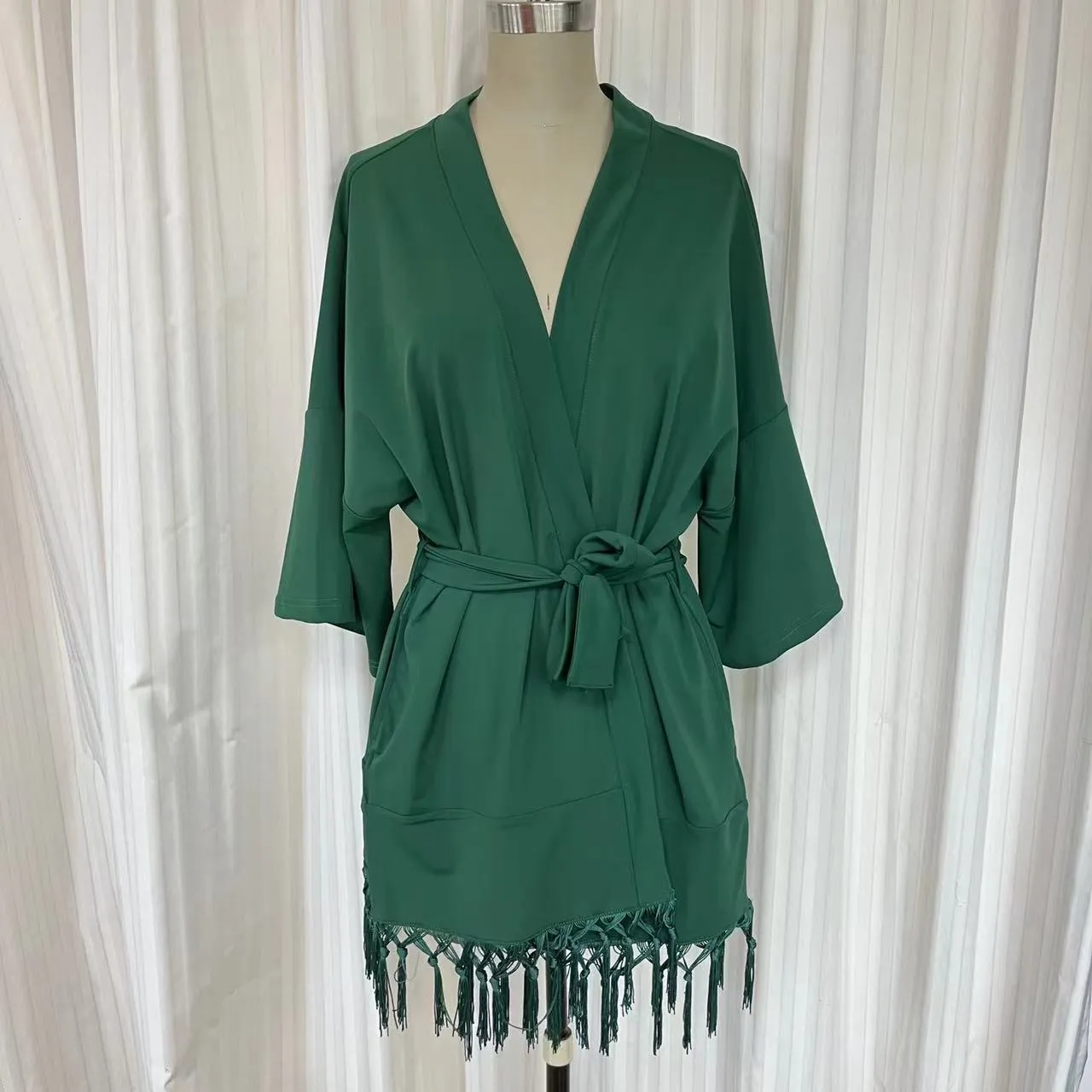 Swimsuit - Cardigan Kimono Car2203S - Dark green #70