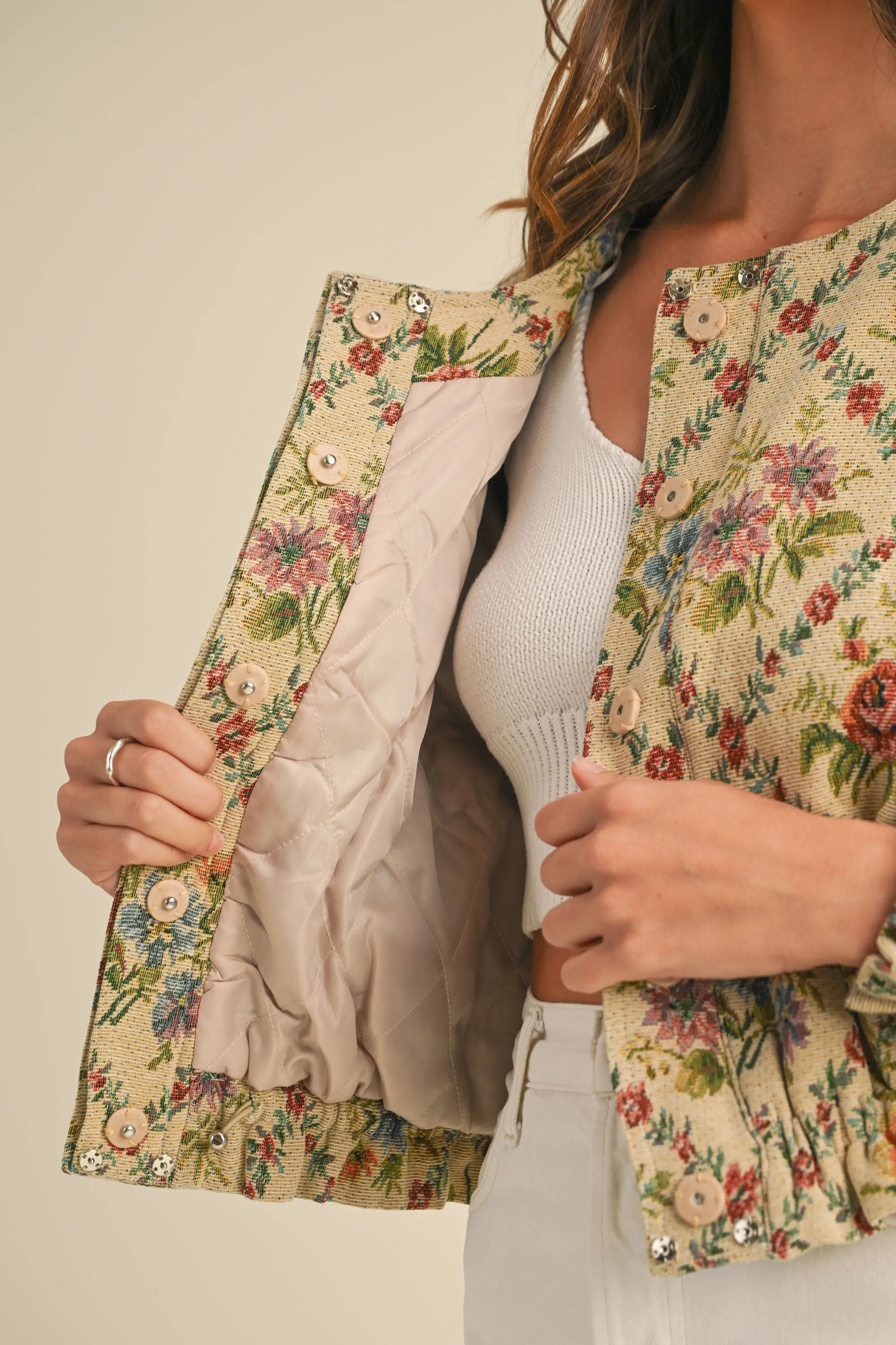 TAPESTRY QUILTED BOMBER