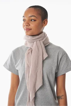 Taupe Diamond Classic Knit Cashmere Scarf