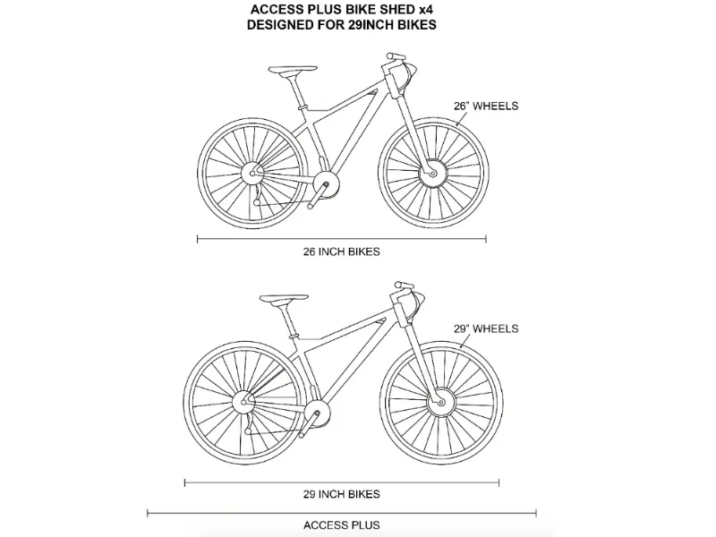 The Access Plus Metal Bike Storage Shed - Store 4 bikes