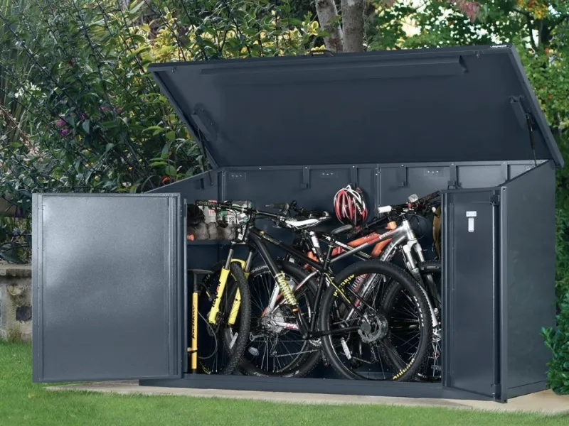 The Access Plus Metal Bike Storage Shed - Store 4 bikes