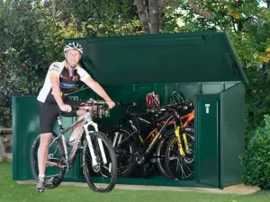 The Access Plus Metal Bike Storage Shed - Store 4 bikes