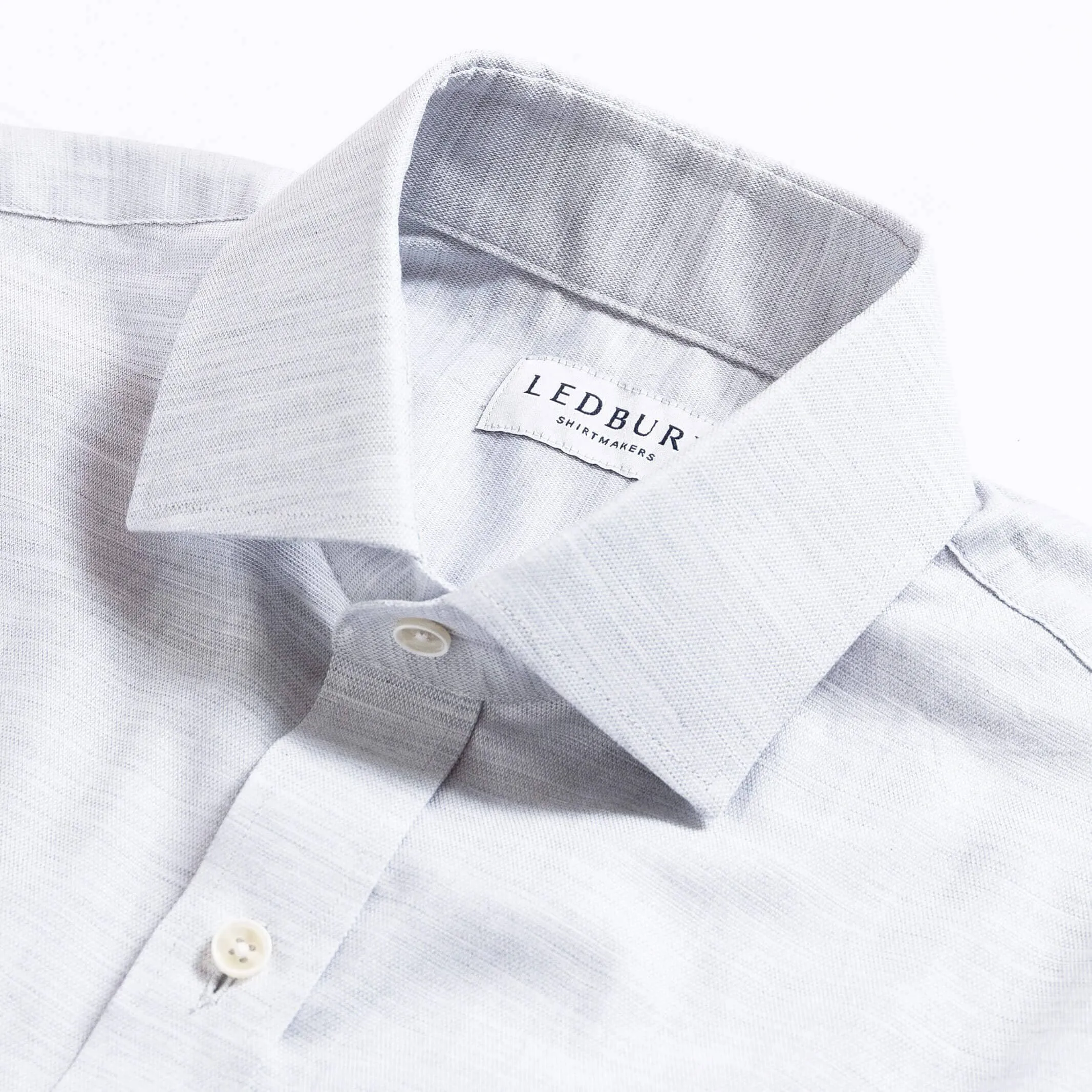 The Light Grey Brompton Mouline Custom Shirt