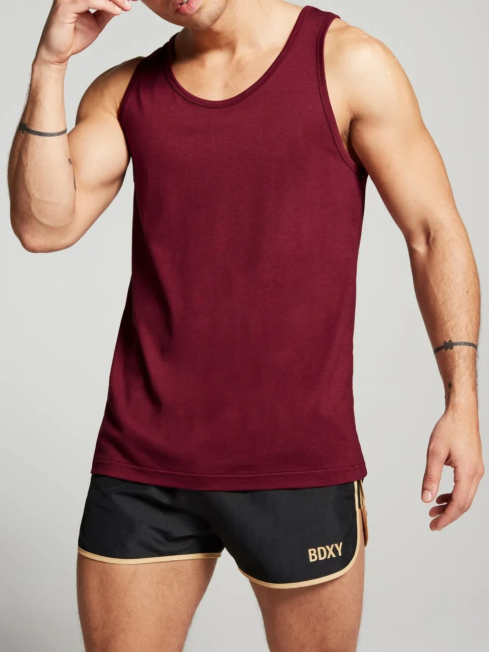 The Stunt Vest by BDXY in burgundy