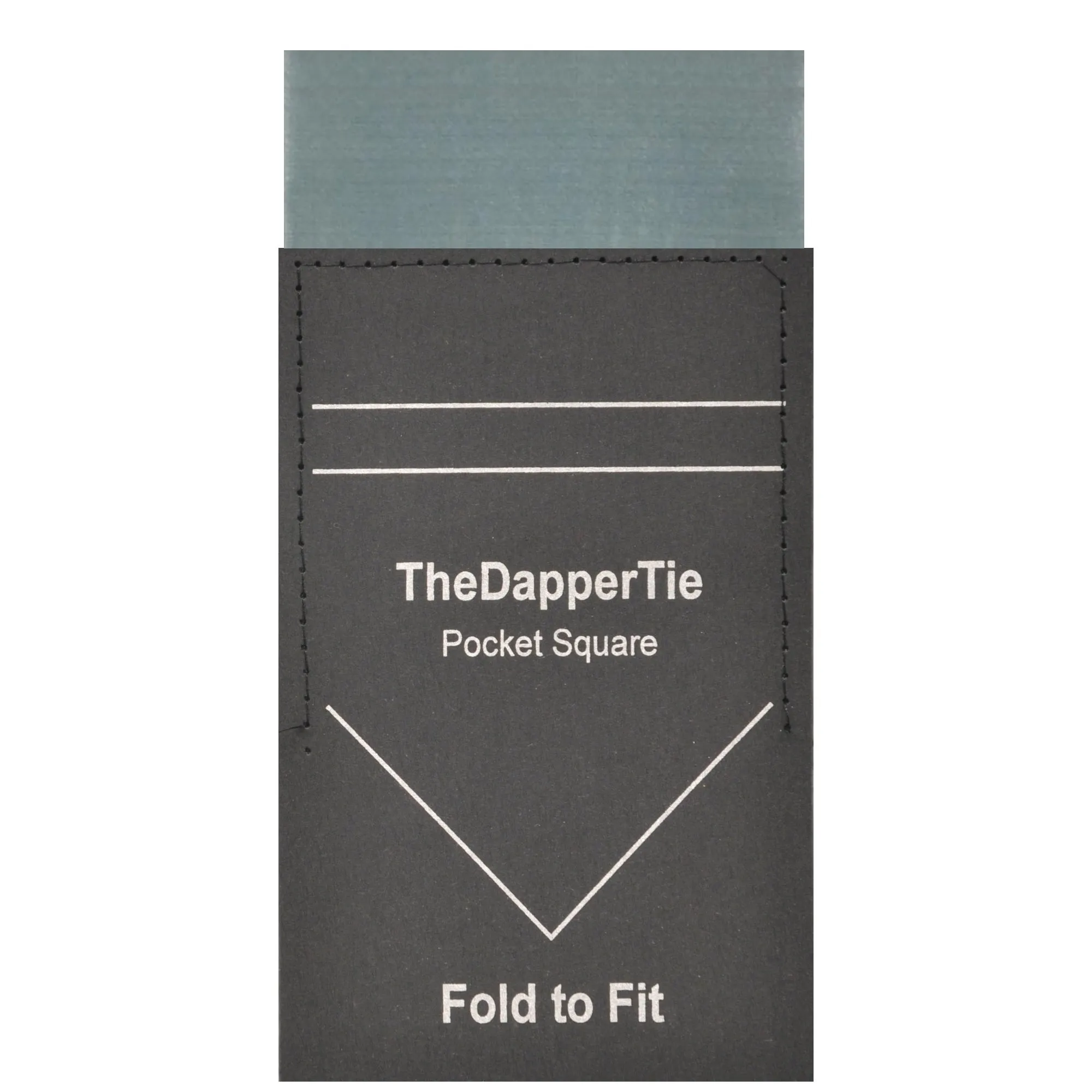 TheDapperTie - Men's Solid Color Satin Flat Double Toned Pre Folded Pocket Square on Card