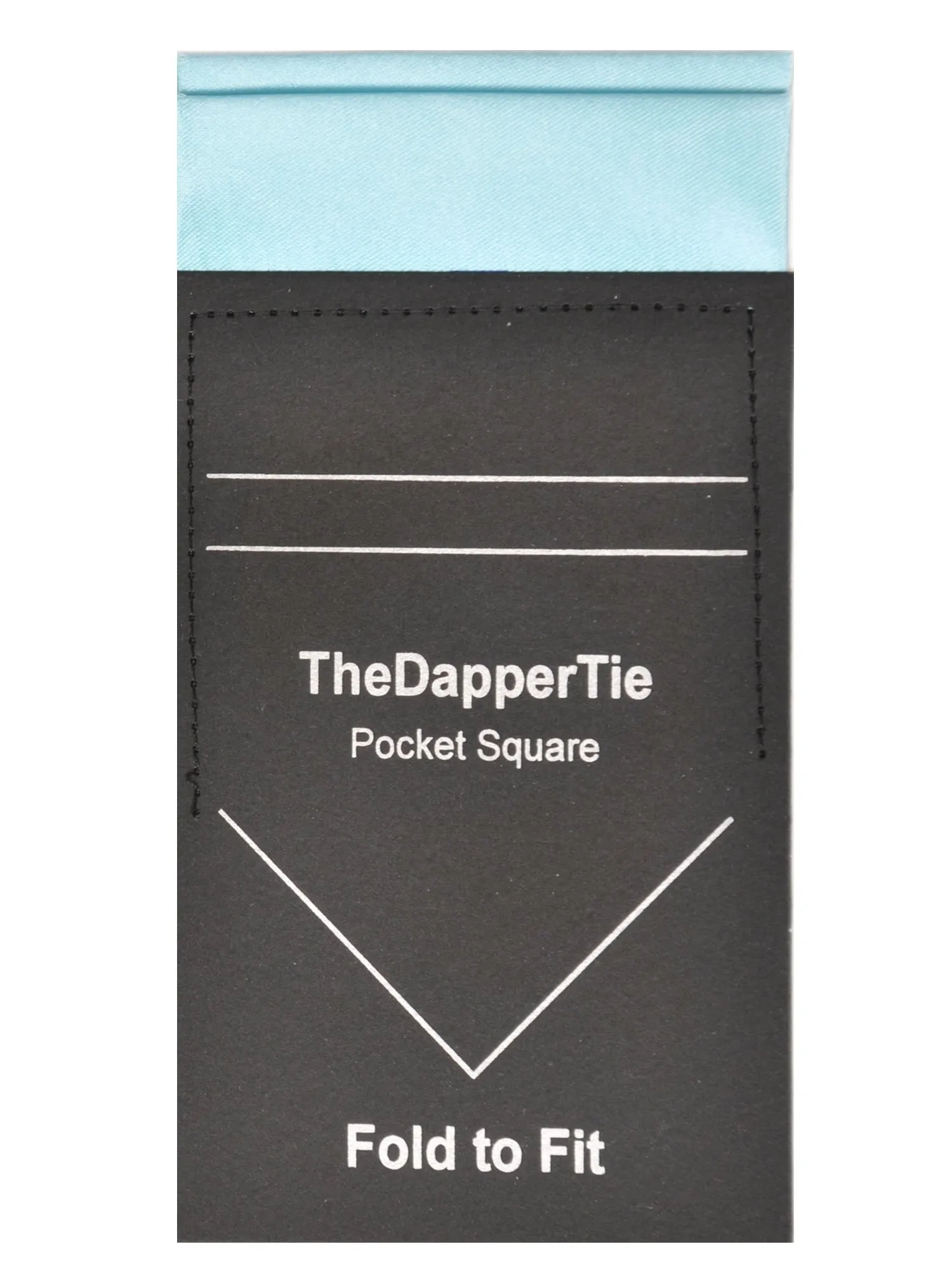 TheDapperTie - Men's Solid Color Satin Flat Double Toned Pre Folded Pocket Square on Card