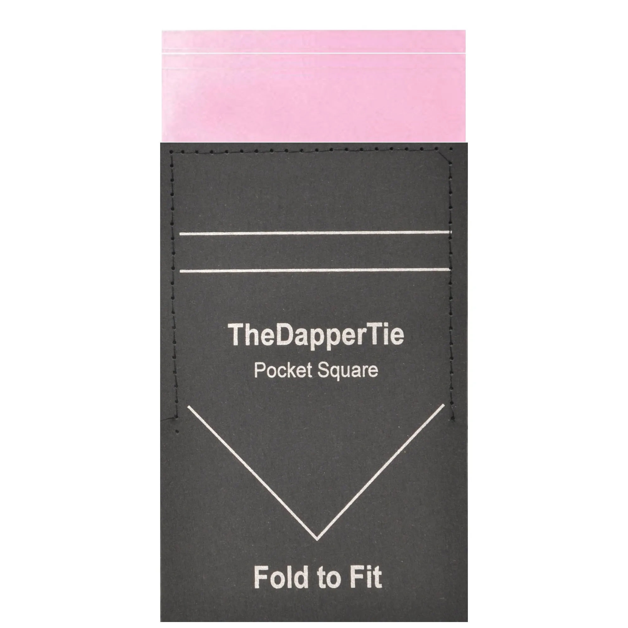 TheDapperTie - Men's Solid Color Satin Flat Double Toned Pre Folded Pocket Square on Card