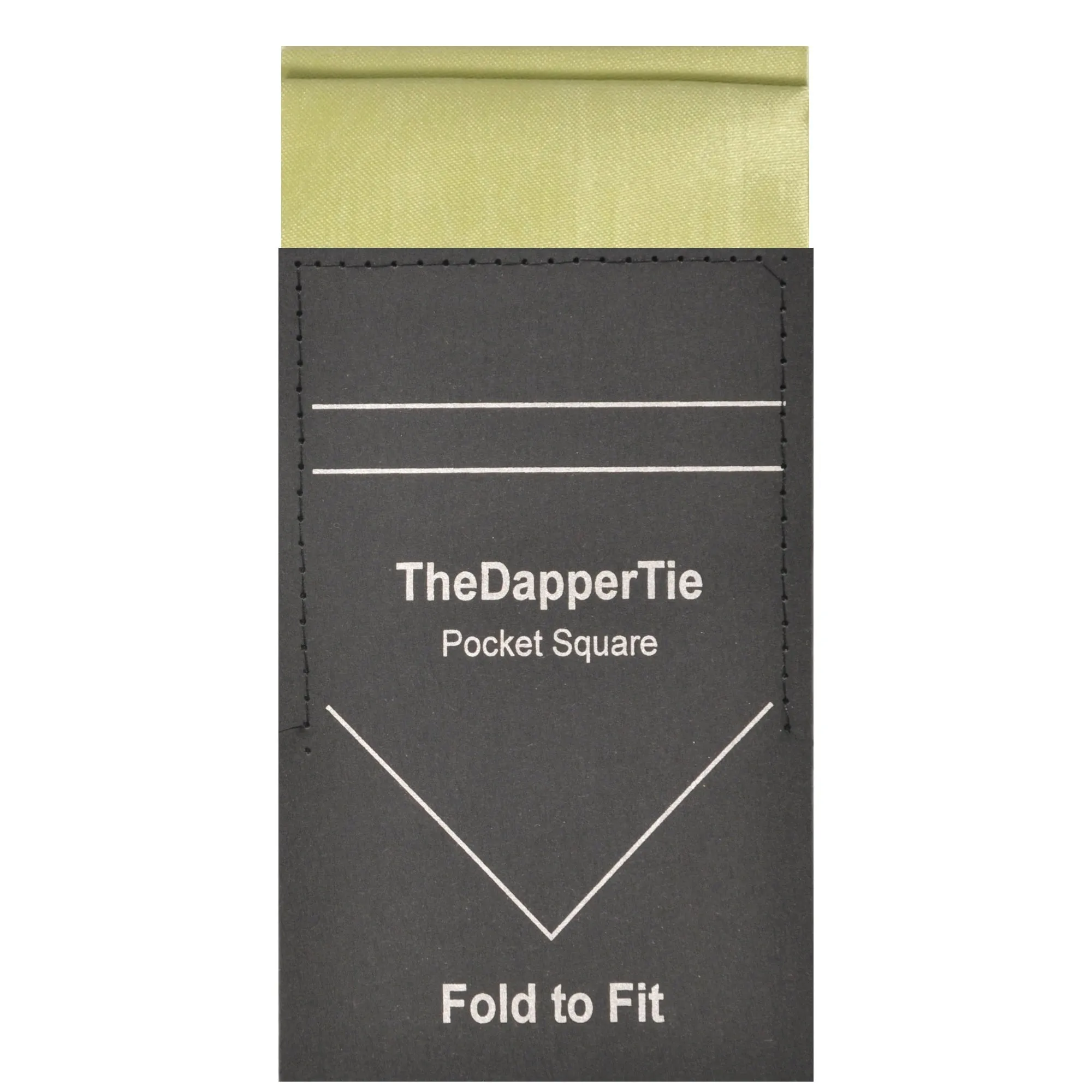 TheDapperTie - Men's Solid Color Satin Flat Double Toned Pre Folded Pocket Square on Card