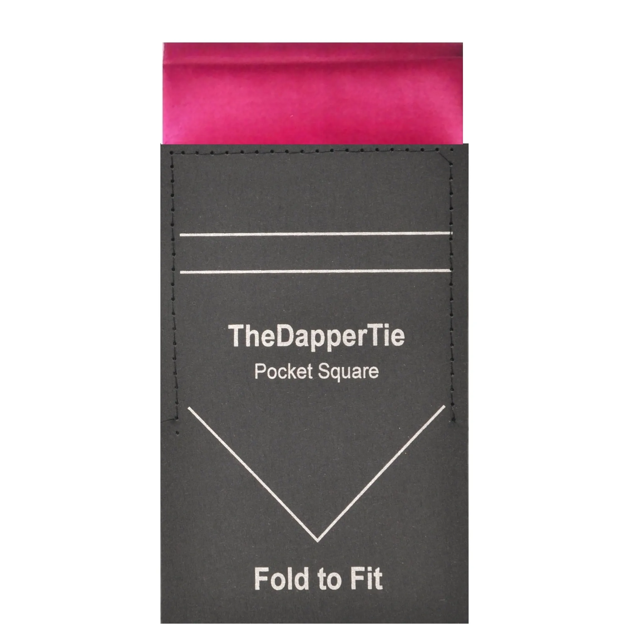 TheDapperTie - Men's Solid Color Satin Flat Double Toned Pre Folded Pocket Square on Card