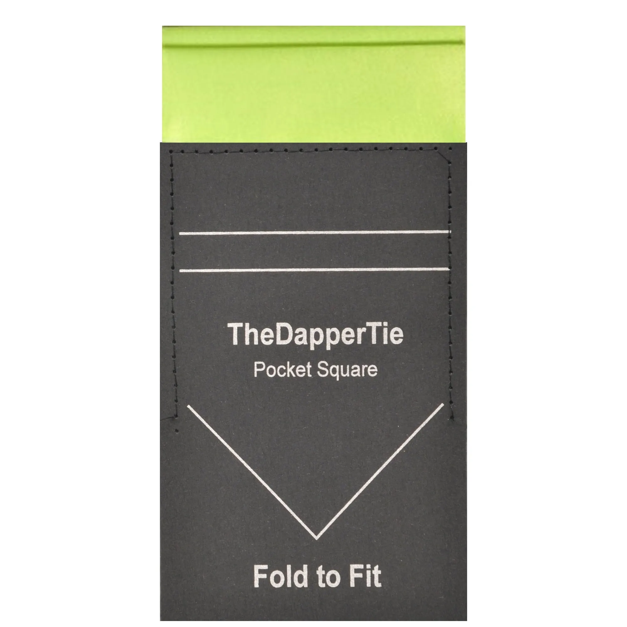 TheDapperTie - Men's Solid Color Satin Flat Double Toned Pre Folded Pocket Square on Card