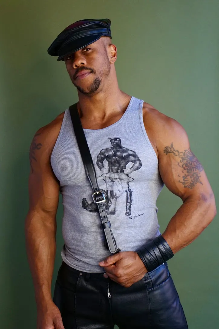 Tom of Finland WORSHIP Ribbed Tank Grey