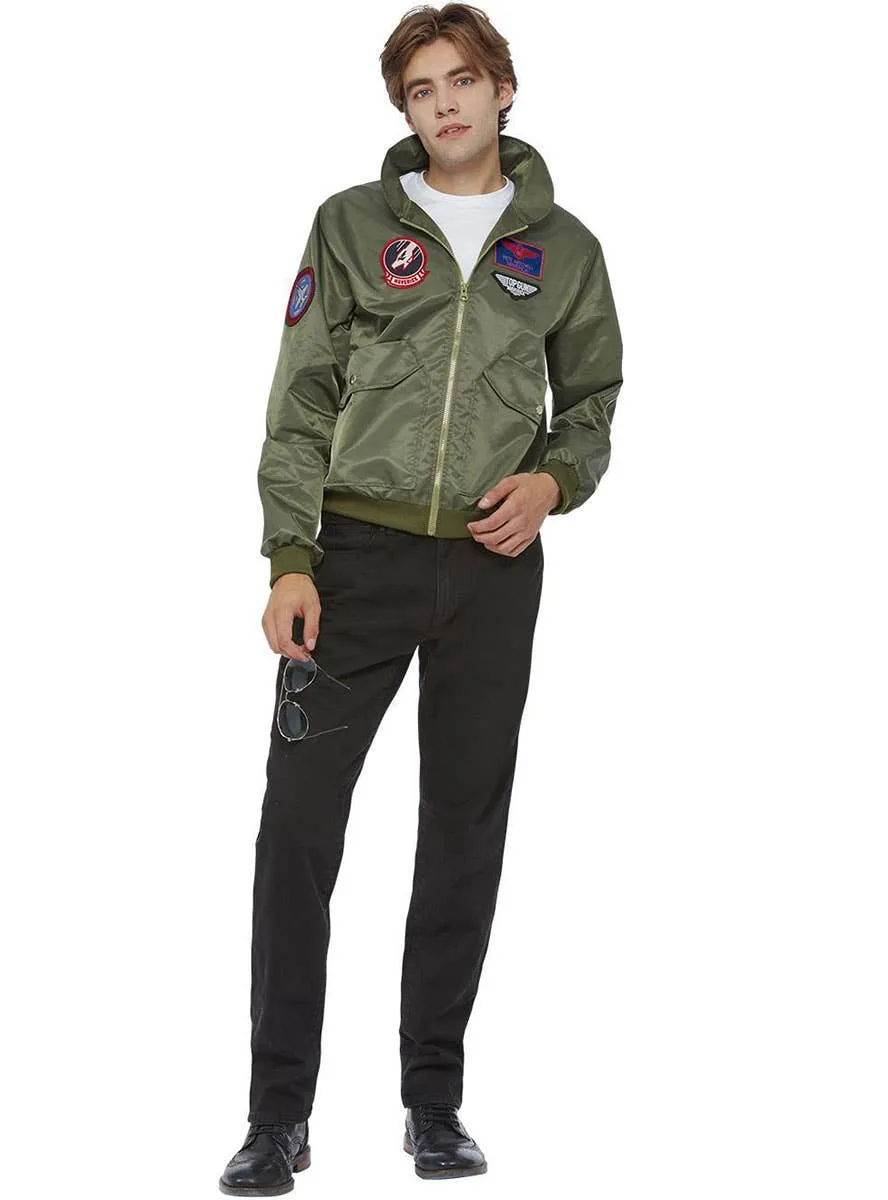 Top Gun Maverick Mens Deluxe Bomber Jacket Costume