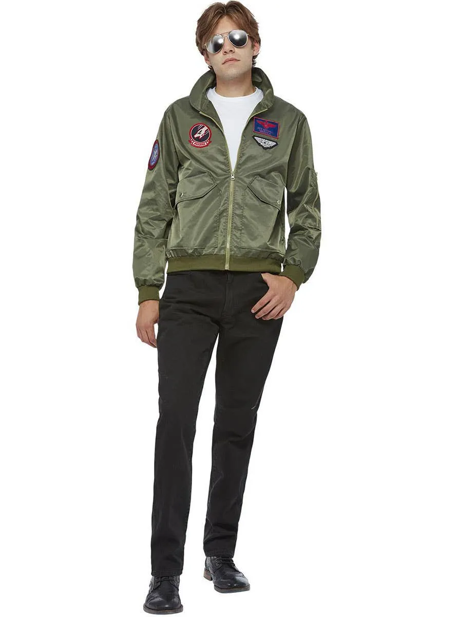 Top Gun Maverick Mens Deluxe Bomber Jacket Costume