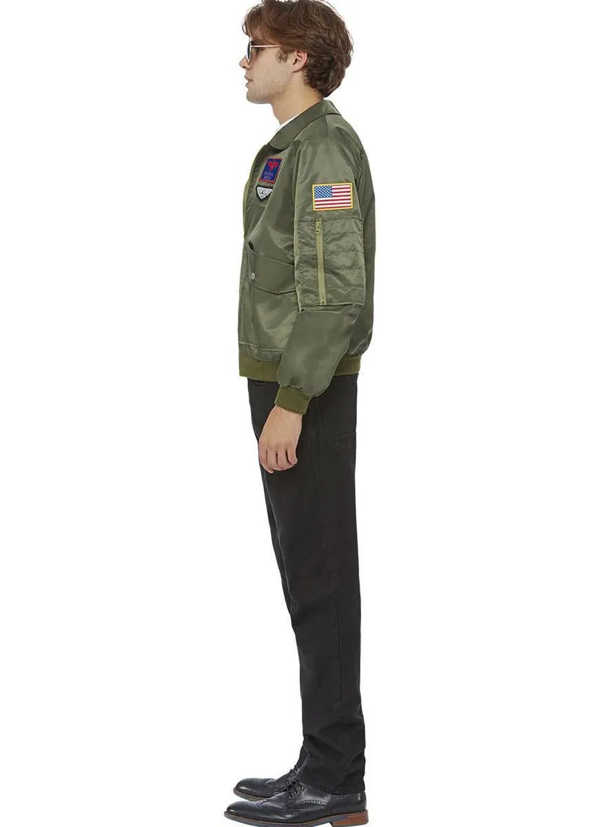 Top Gun Maverick Mens Deluxe Bomber Jacket Costume