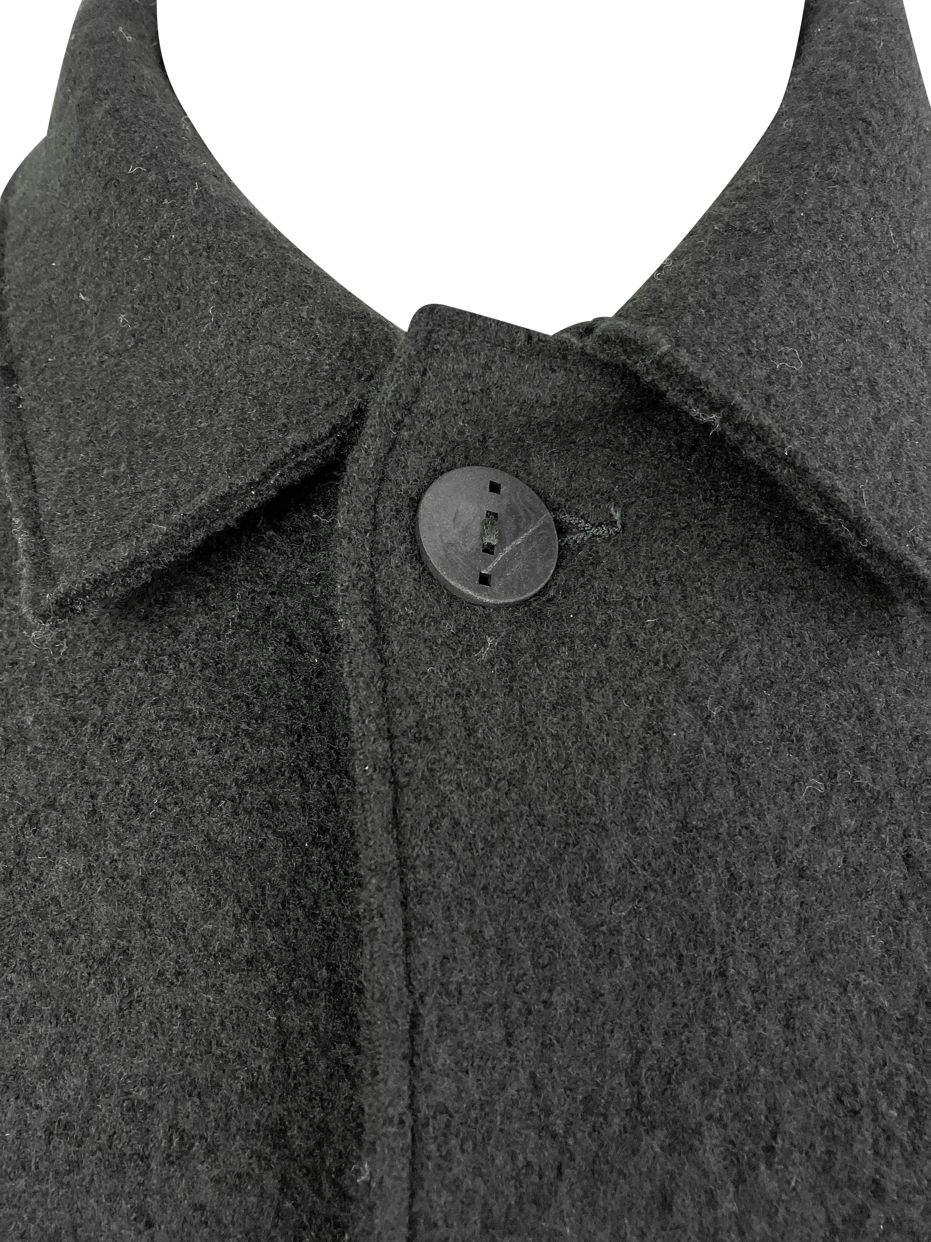 Transit Single Breasted Wool Coat in Black