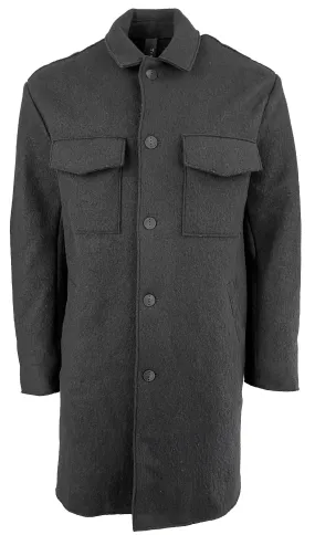 Transit Single Breasted Wool Coat in Black