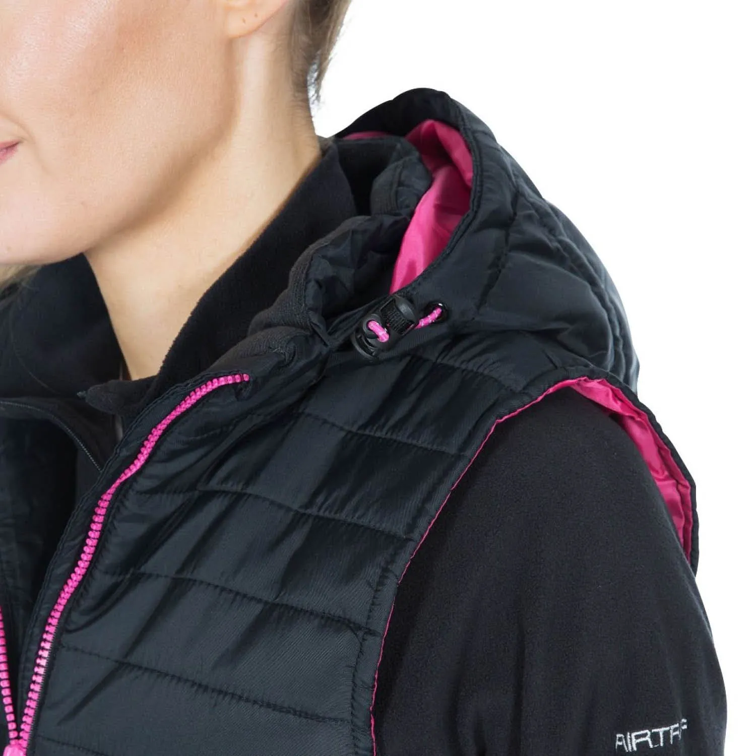 Trespass L Black Aretha Womens Hooded Padded Gilet