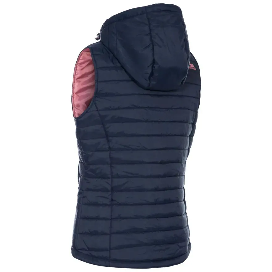 Trespass L Navy Rose Aretha Women's Hooded Padded Gilet