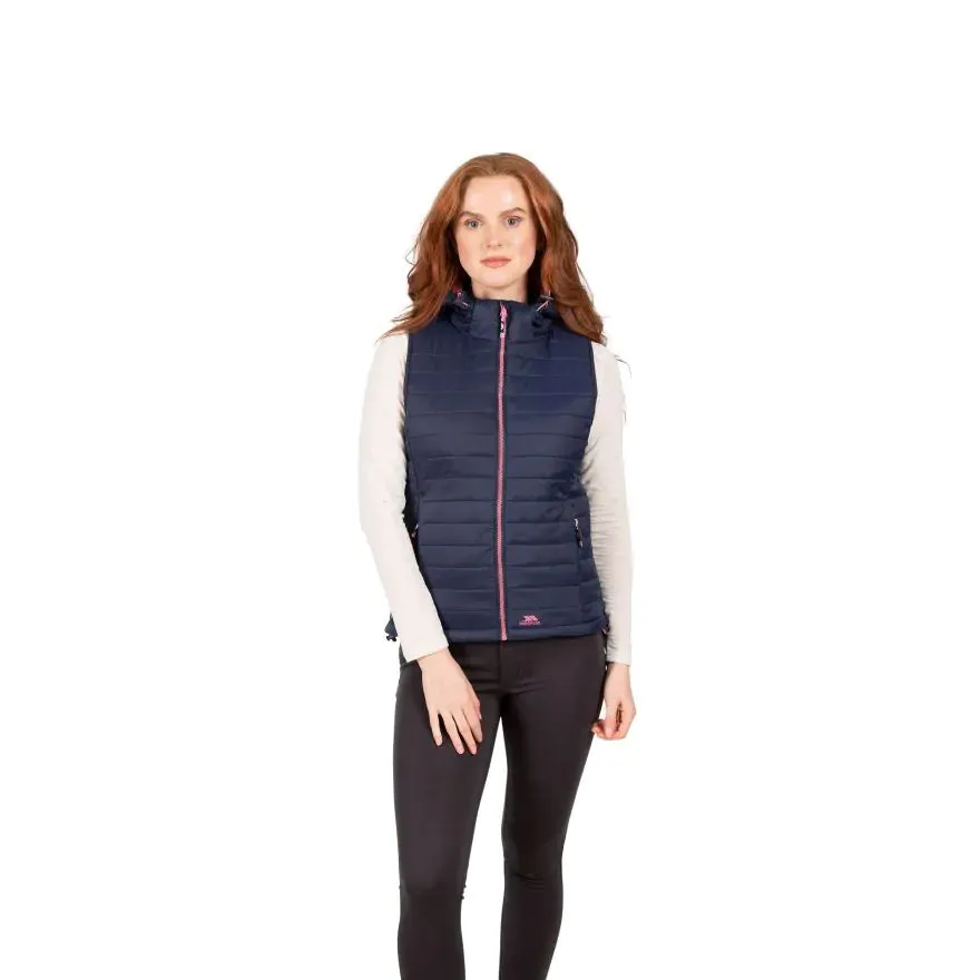 Trespass L Navy Rose Aretha Women's Hooded Padded Gilet