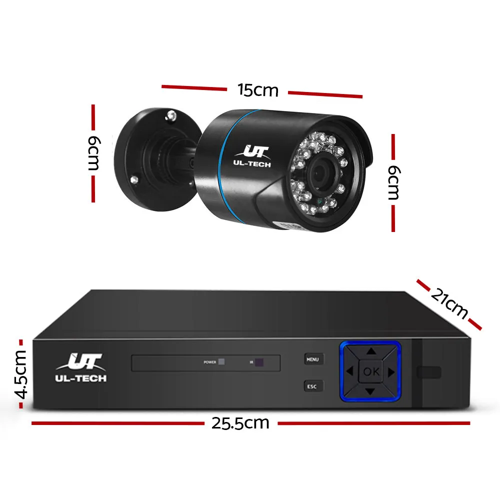 UL-Tech CCTV Security System 2TB 4CH DVR 1080P 2 Camera Sets