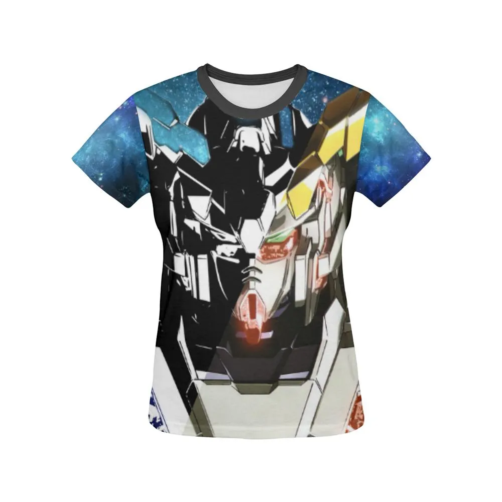 Unicorn Gundam All Over Print T-Shirt - Womens