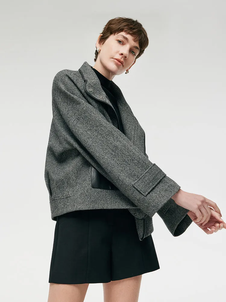 Washable Wool Women Boxy Coat