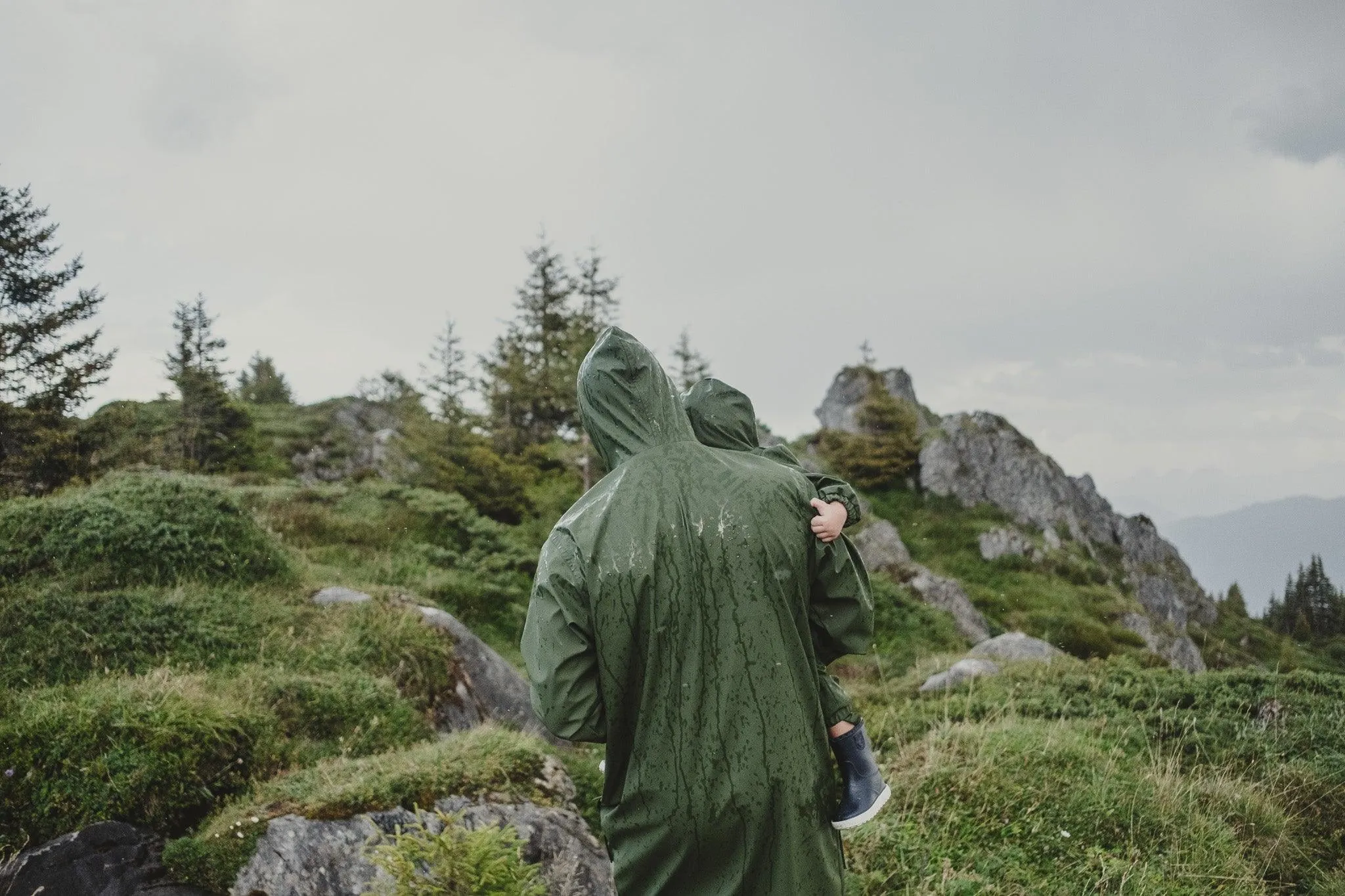 Waterproof Coat with Wool - Khaki