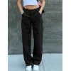 Women Denim Army Green Black Brown Solid Color Casual New Fashion Chic Female Cool Girls Streetwear Jeans