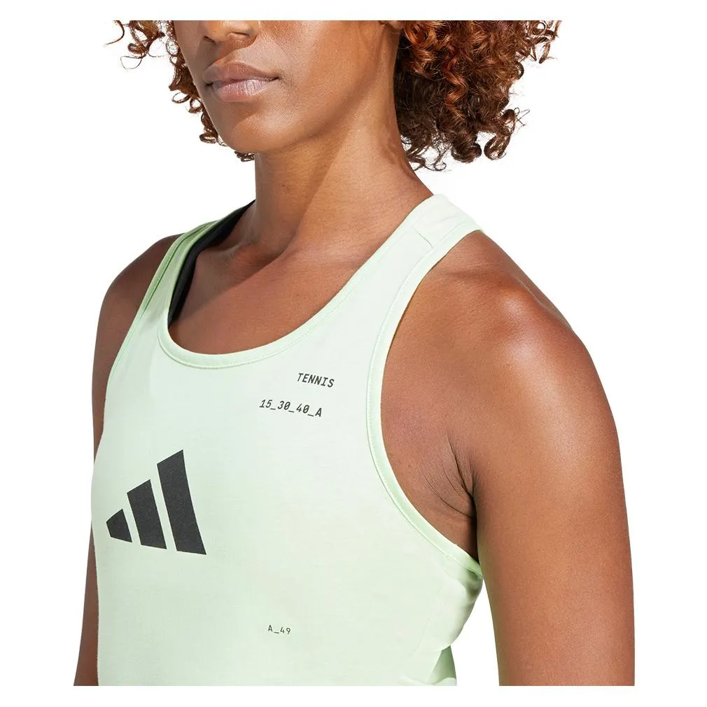 Women's Graphic Tennis Tank Semi Green Spark