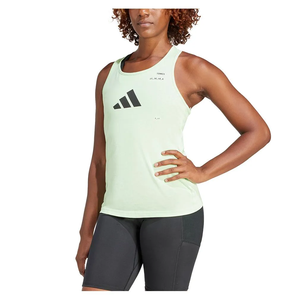 Women's Graphic Tennis Tank Semi Green Spark