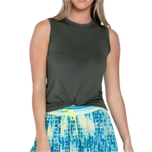 Women`s Twist Front Tennis Tank Nori