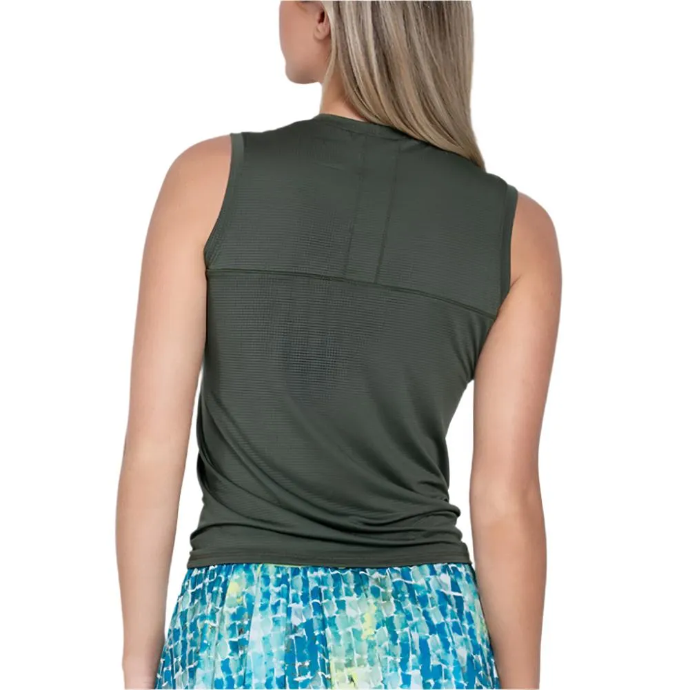 Women`s Twist Front Tennis Tank Nori