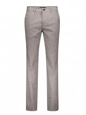 Wool Look Trousers with Stretch - Grey