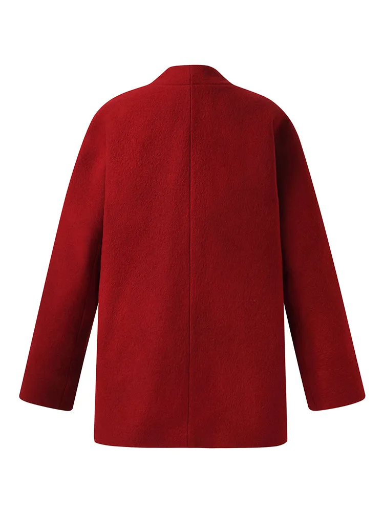 Wool New Chinese-Style Women Coat