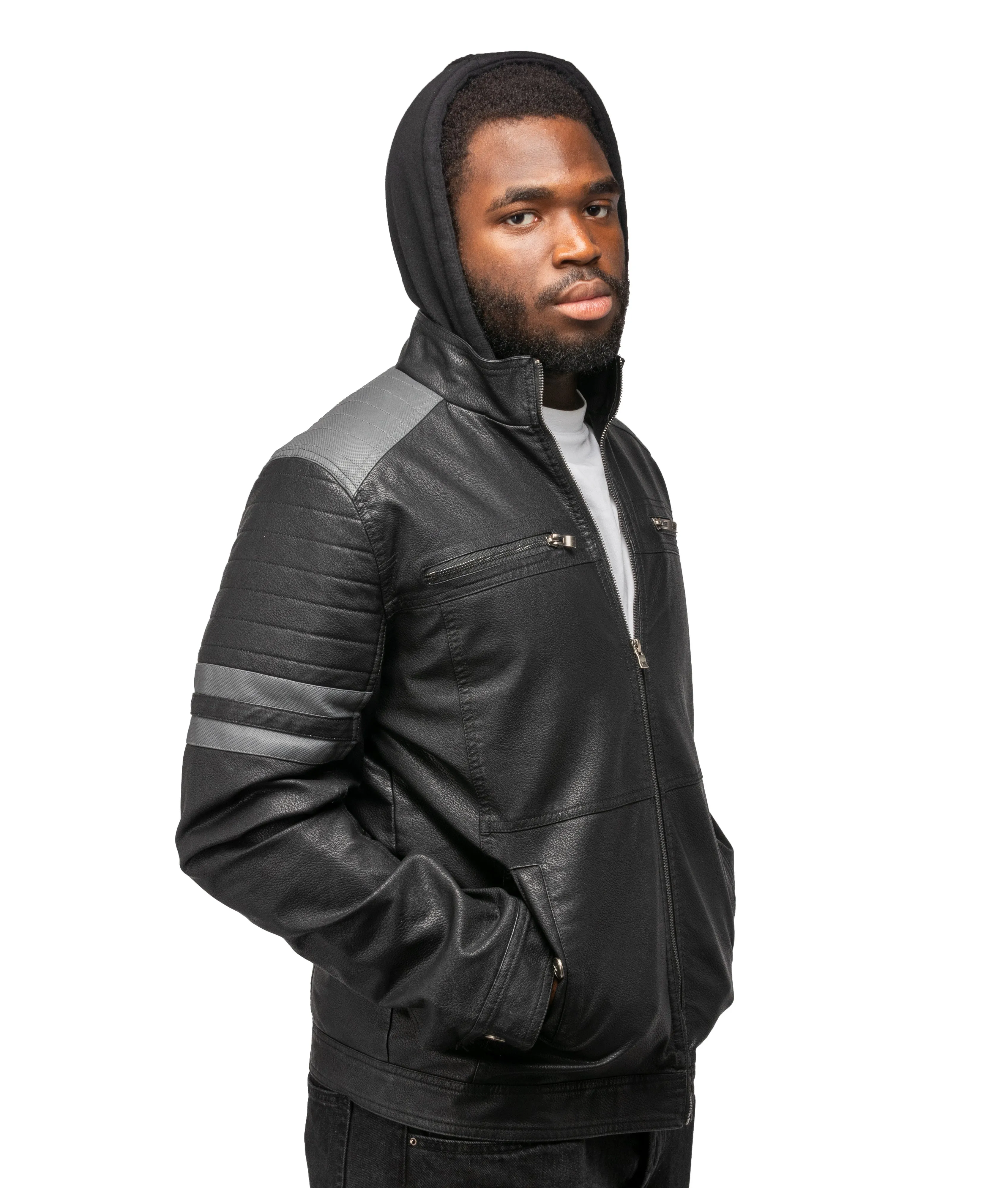 X RAY Leather Jacket Men