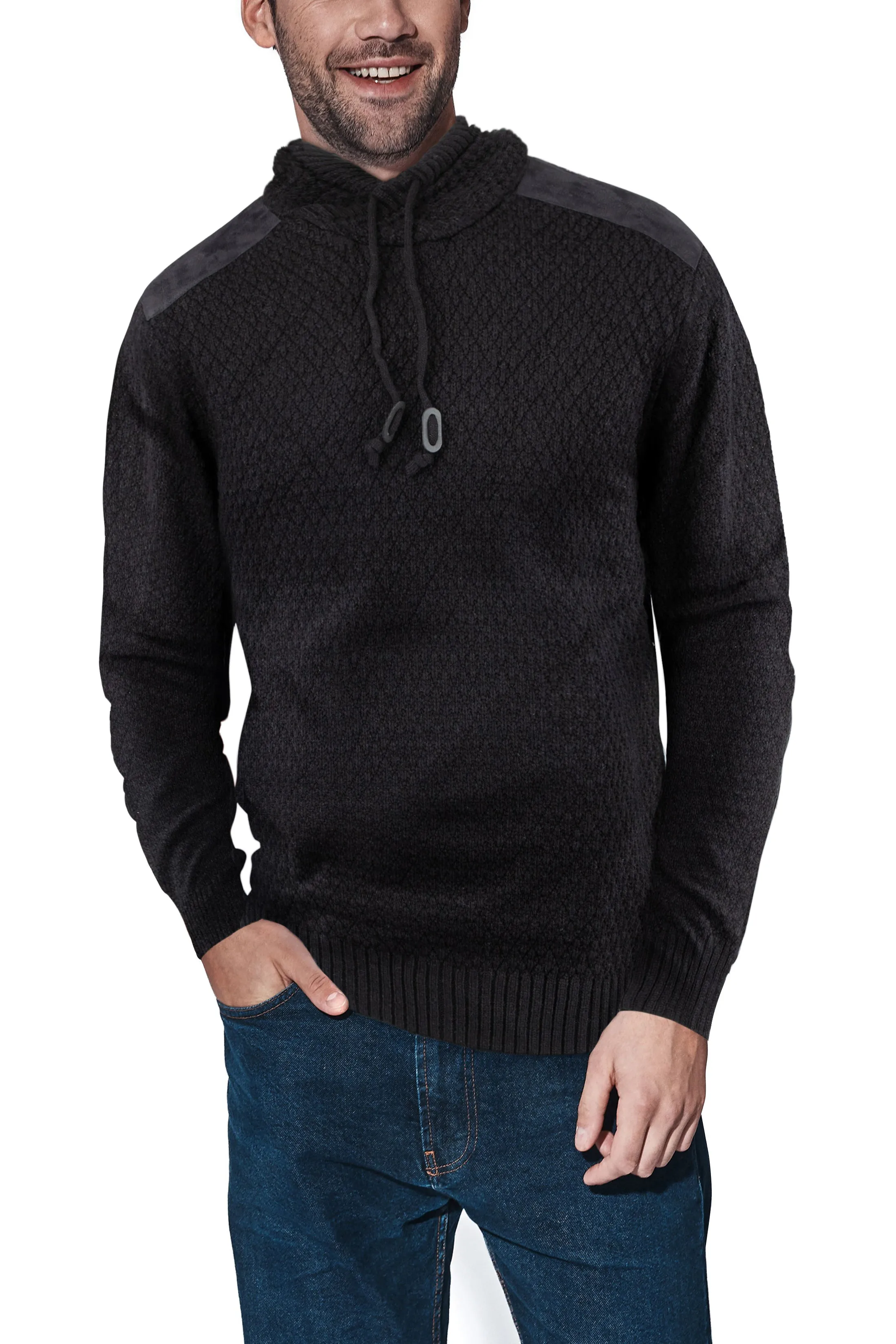 X RAY Men's Casual Knitted Cowl Neck Pullover Sweater