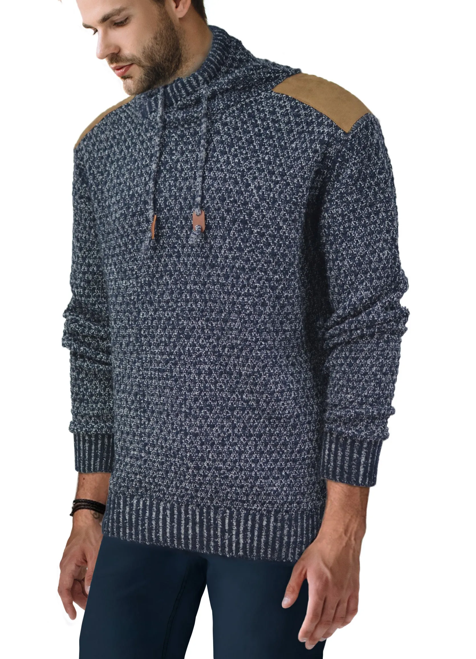 X RAY Men's Casual Knitted Cowl Neck Pullover Sweater