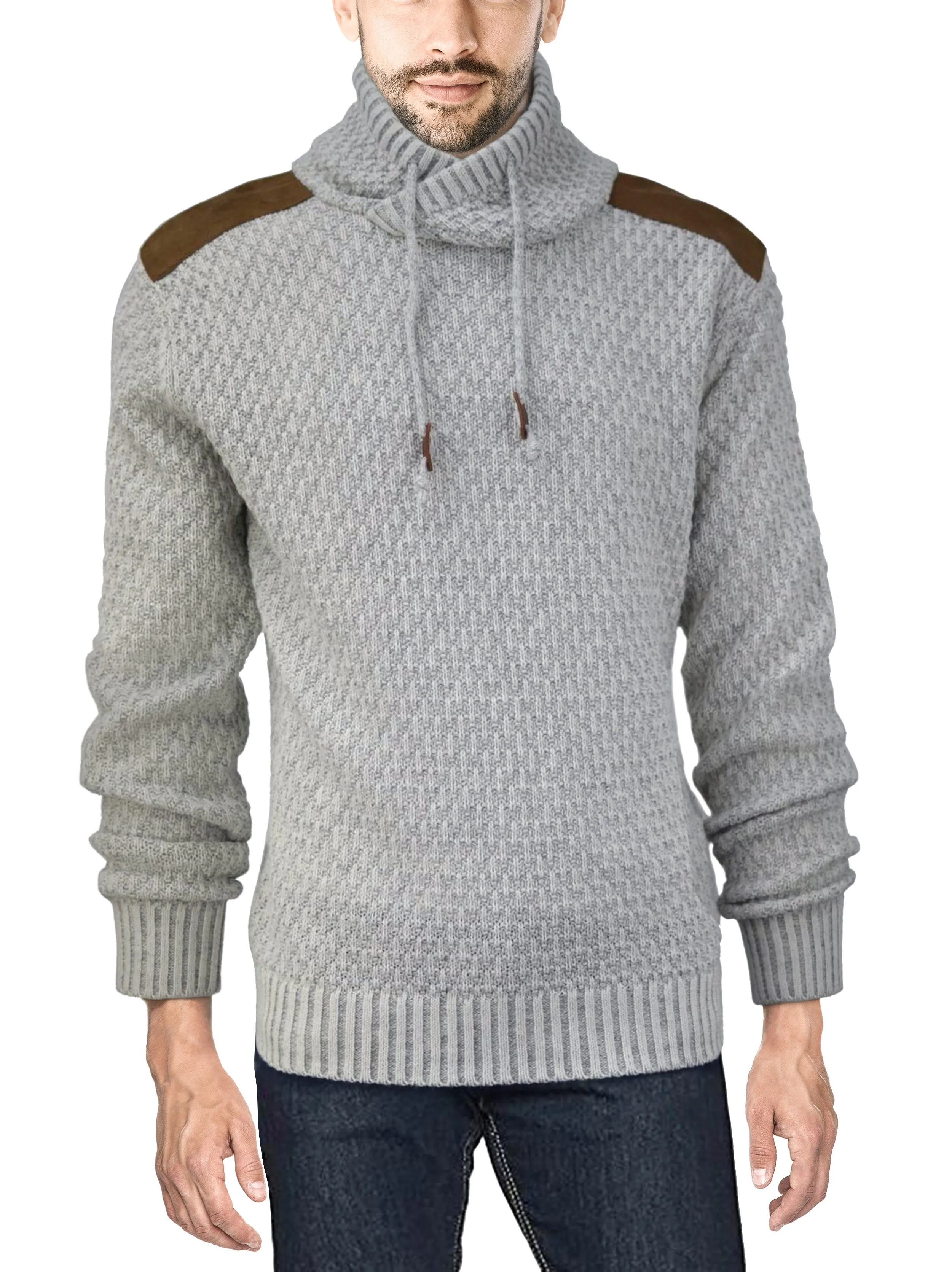 X RAY Men's Casual Knitted Cowl Neck Pullover Sweater