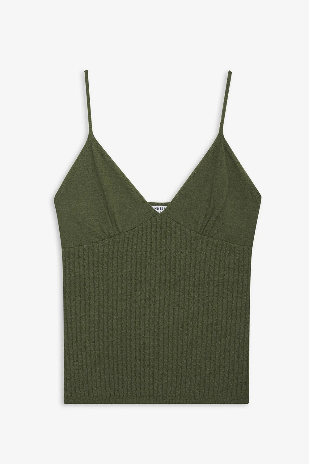 Xavier Cable Cloud Knit Camisole - Jade Green