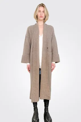 Yak Knit Coat - Taupe